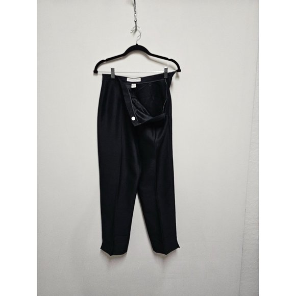 Josephine Chaus Collection 4 Petite Black Silk Trousers High Waist - Picture 4 of 7